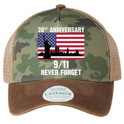 20th Anniversary 9/11 Tribute Never Forget US Flag New York Legacy Tie Dye Trucker Hat