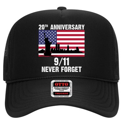 20th Anniversary 9/11 Tribute Never Forget US Flag New York Trucker Hat