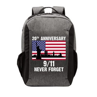 20th Anniversary 9/11 Tribute Never Forget US Flag New York Vector Backpack