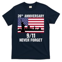 20th Anniversary 9/11 Tribute Never Forget US Flag New York T-Shirt
