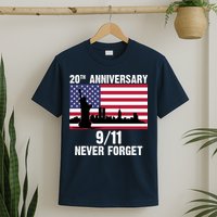 20th Anniversary 9/11 Tribute Never Forget US Flag New York T-Shirt
