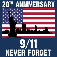 20th Anniversary 9/11 Tribute Never Forget US Flag New York T-Shirt