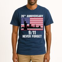 20th Anniversary 9/11 Tribute Never Forget US Flag New York Tall T-Shirt