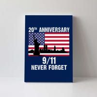 20th Anniversary 9/11 Tribute Never Forget US Flag New York Canvas