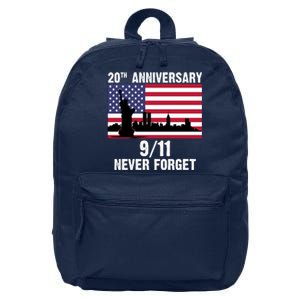 20th Anniversary 9/11 Tribute Never Forget US Flag New York 16 in Basic Backpack