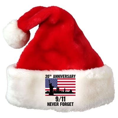 20th Anniversary 9/11 Tribute Never Forget US Flag New York Premium Christmas Santa Hat