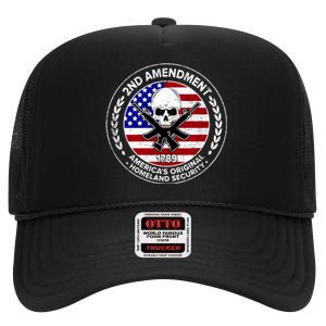 2nd Amendment America's Original Homeland Security 1789 High Crown Mesh Back Trucker Hat