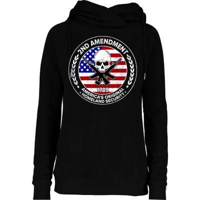 2nd Amendment America's Original Homeland Security 1789 Womens Funnel Neck Pullover Hood