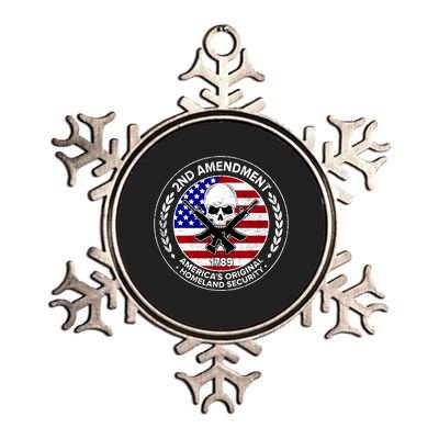 2nd Amendment America's Original Homeland Security 1789 Metallic Star Ornament