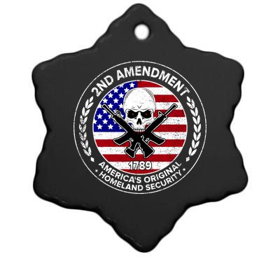 2nd Amendment America's Original Homeland Security 1789 Ceramic Star Ornament