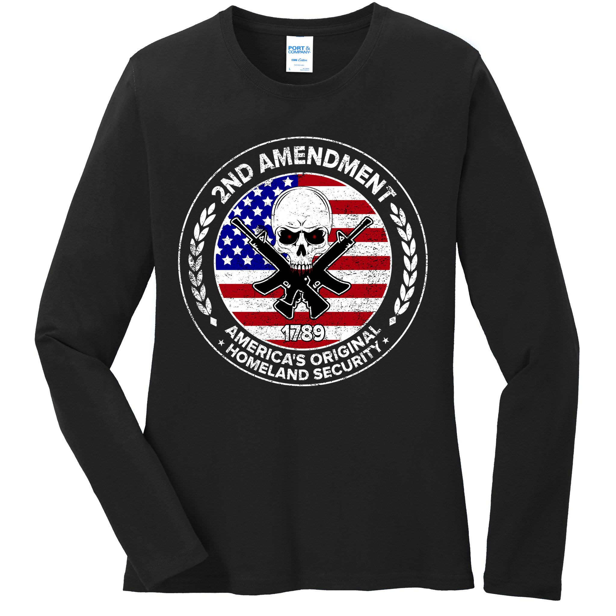 2nd Amendment America's Original Homeland Security 1789 Ladies Long Sleeve Shirt
