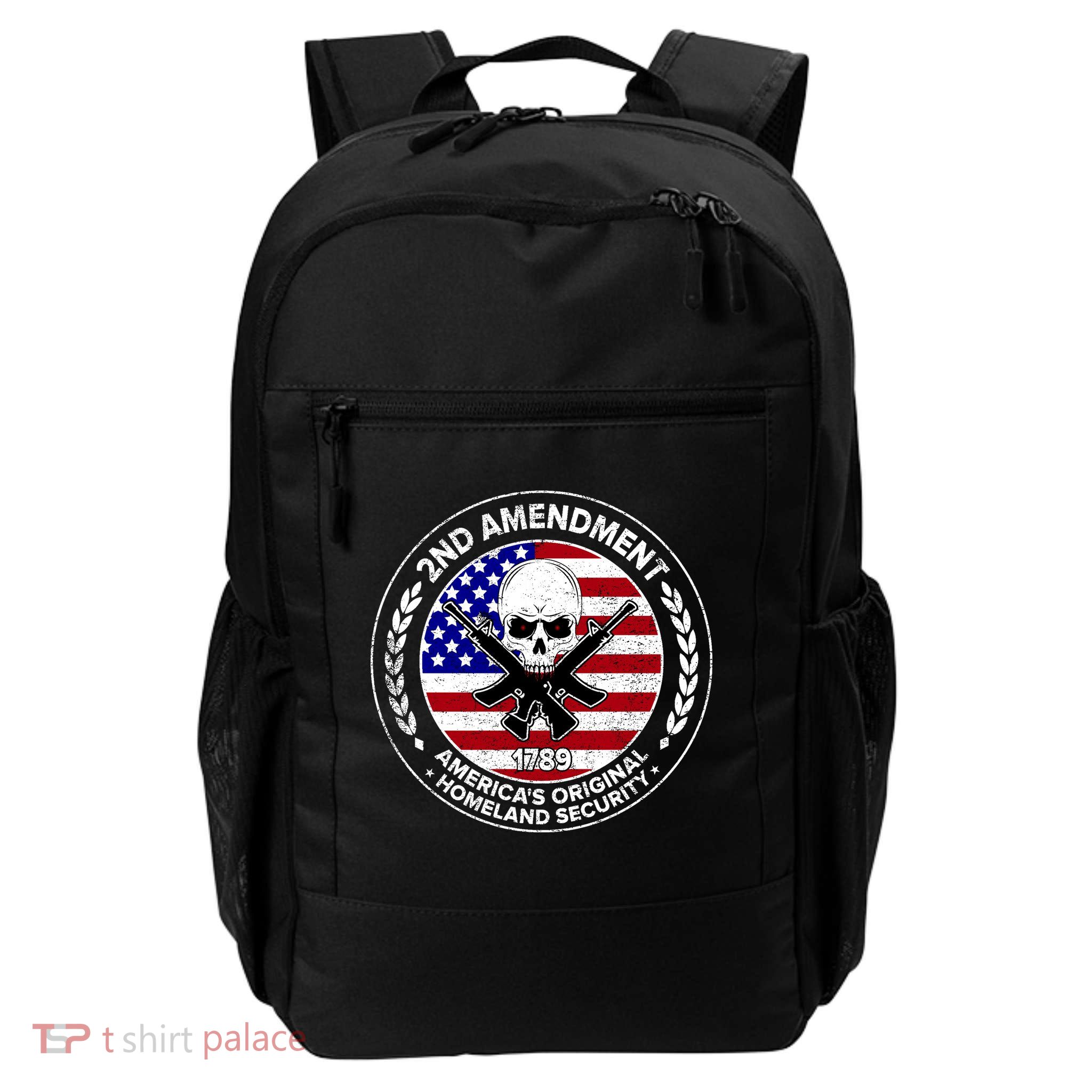 2nd Amendment America's Original Homeland Security 1789 Front And Back Daily Commute Backpack