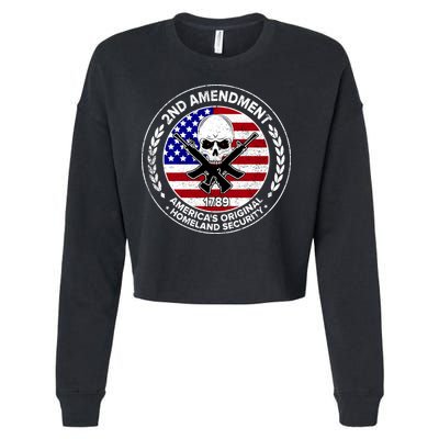 2nd Amendment America's Original Homeland Security 1789 Front And Back Cropped Pullover Crew