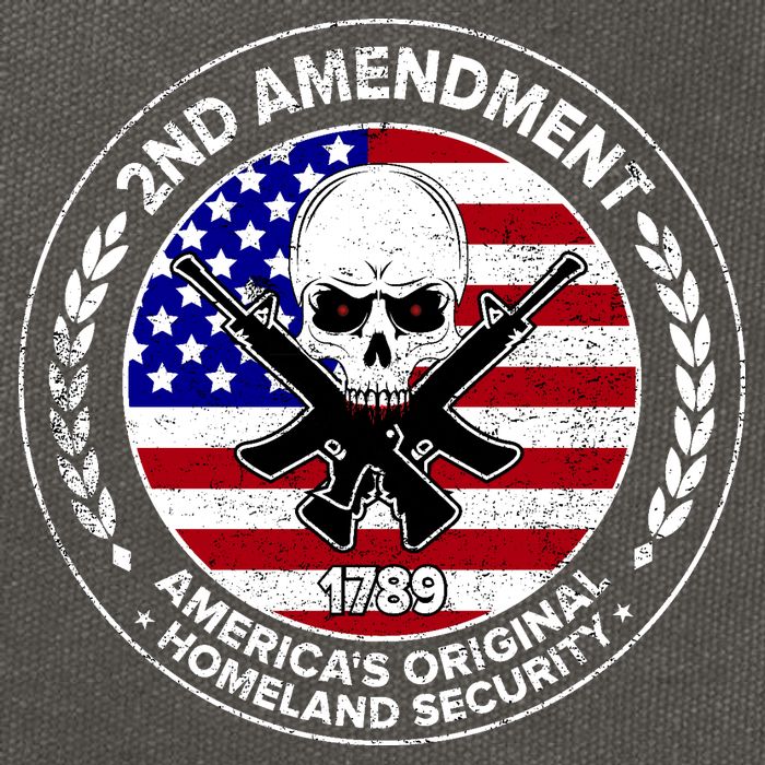 2nd Amendment America's Original Homeland Security 1789 Front And Back Cotton Canvas Backpack