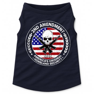 2nd Amendment America's Original Homeland Security 1789 Front And Back Doggie Tank