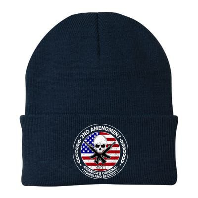 2nd Amendment America's Original Homeland Security 1789 Front And Back Knit Cap Winter Beanie