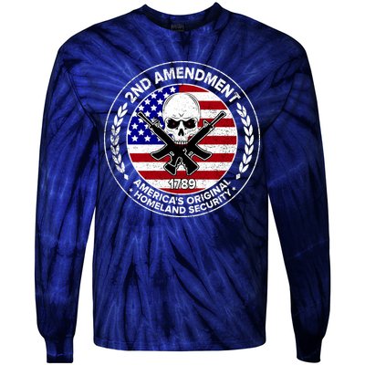 2nd Amendment America's Original Homeland Security 1789 Front And Back Tie-Dye Long Sleeve Shirt