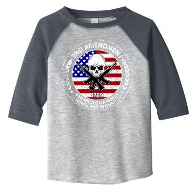 2nd Amendment America's Original Homeland Security 1789 Front And Back Toddler Fine Jersey T-Shirt