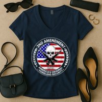 2nd Amendment America's Original Homeland Security 1789 Front And Back Women's V-Neck T-Shirt