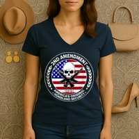 2nd Amendment America's Original Homeland Security 1789 Front And Back Women's V-Neck T-Shirt