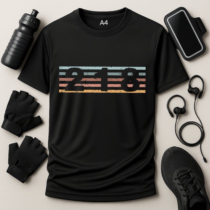 218 Area Code Retro Minnesota Duluth Performance Shirt