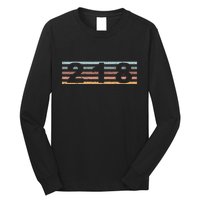 218 Area Code Retro Minnesota Duluth Long Sleeve Shirt