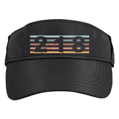 218 Area Code Retro Minnesota Duluth Adult Drive Performance Visor