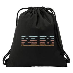 218 Area Code Retro Minnesota Duluth Drawstring Bag