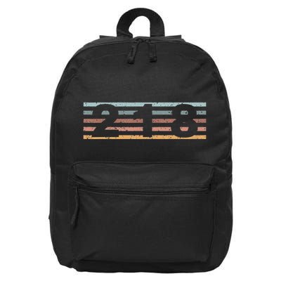 218 Area Code Retro Minnesota Duluth 16 in Basic Backpack