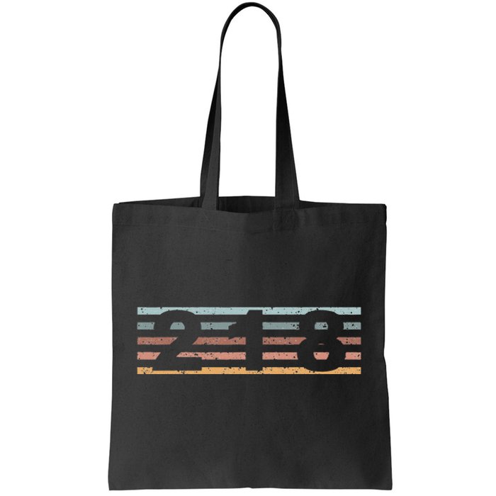 218 Area Code Retro Minnesota Duluth Tote Bag