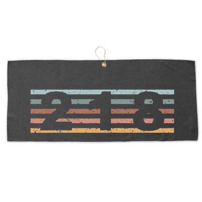 218 Area Code Retro Minnesota Duluth Large Microfiber Waffle Golf Towel