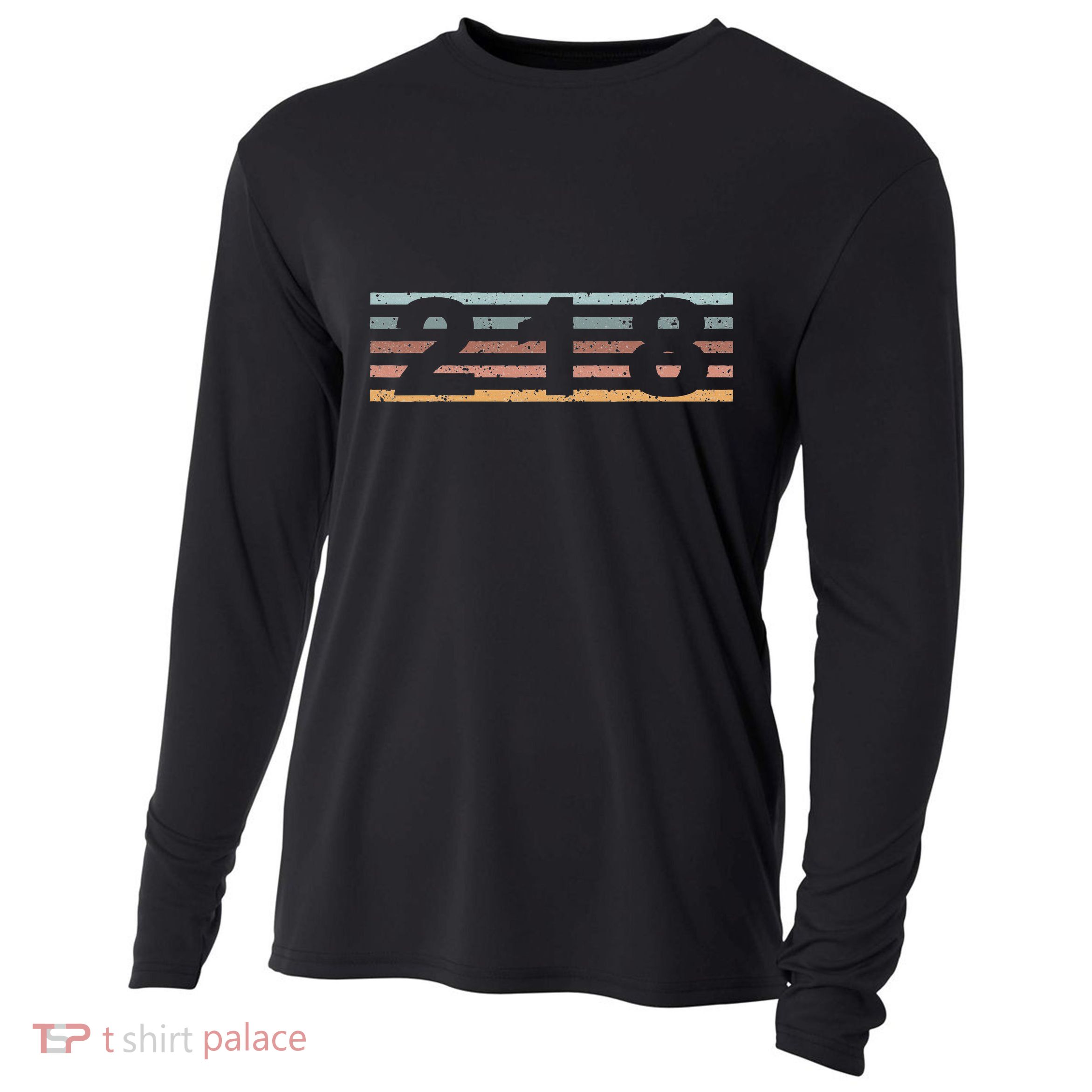 218 Area Code Retro Minnesota Duluth Cooling Performance Long Sleeve Crew