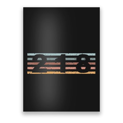 218 Area Code Retro Minnesota Duluth Poster