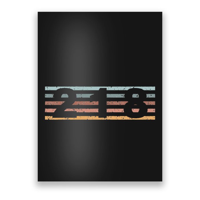 218 Area Code Retro Minnesota Duluth Poster