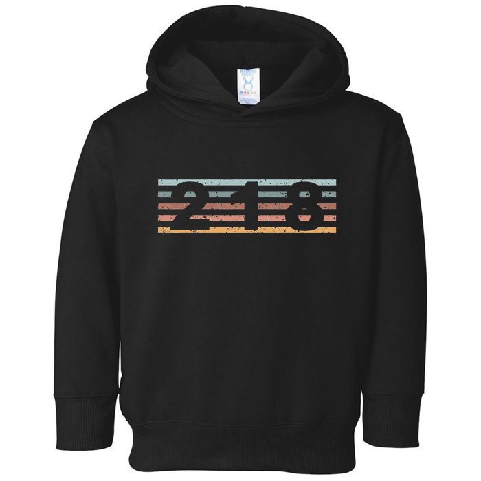 218 Area Code Retro Minnesota Duluth Toddler Hoodie