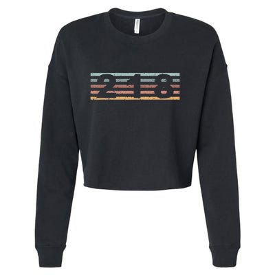 218 Area Code Retro Minnesota Duluth Cropped Pullover Crew