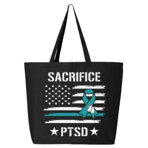 22 A Day Soldier Veteran PTSD Awareness USA Flag 25L Jumbo Tote