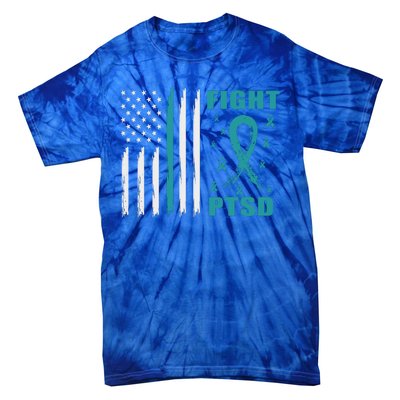 22 A Day Soldier Veteran PTSD Awareness American Flag Tie-Dye T-Shirt