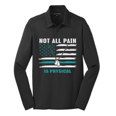 22 A Day Soldier Veteran PTSD Awareness Silk Touch Performance Long Sleeve Polo