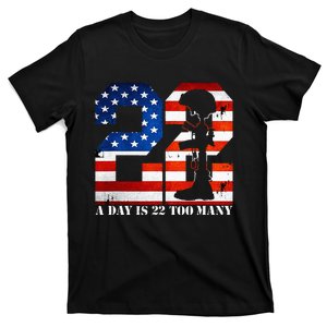 22 A Day Is 22 Too Many Veteran Lives Matter Help Veterans T-Shirt