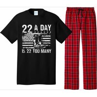 22 A Day Is 22 Too Many Veteran Lives Matter USA Flag Pajama Set