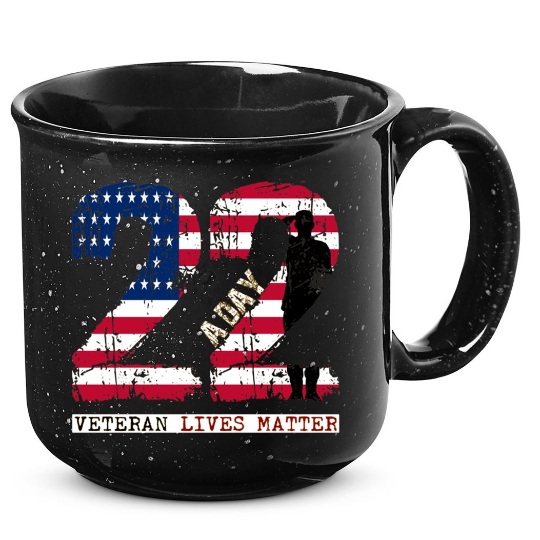 22 A Day Veteran Gift Meaningful Gift 22 A Day Veteran Suicide Gift 15oz Campfire Ceramic Mug