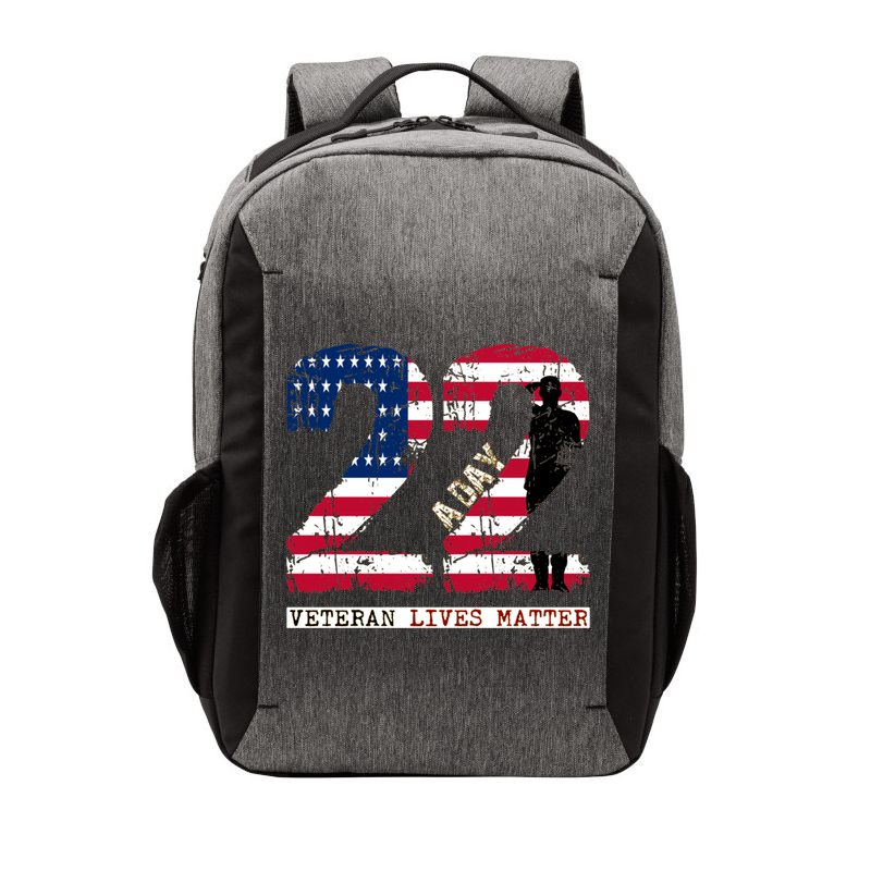 22 A Day Veteran Gift Meaningful Gift 22 A Day Veteran Suicide Gift Vector Backpack