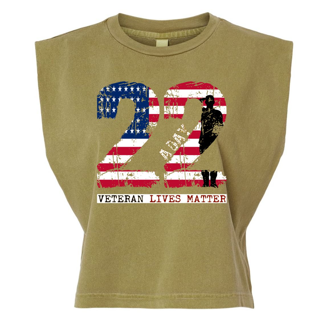22 A Day Veteran Gift Meaningful Gift 22 A Day Veteran Suicide Gift Garment-Dyed Women's Muscle Tee