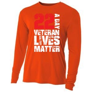 22 A Day Veteran Lives Matter Suicide Awareness Veterans Day Gift Cooling Performance Long Sleeve Crew