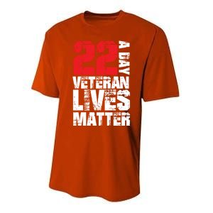 22 A Day Veteran Lives Matter Suicide Awareness Veterans Day Gift Performance Sprint T-Shirt