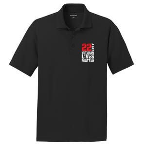 22 A Day Veteran Lives Matter Suicide Awareness Veterans Day Gift PosiCharge RacerMesh Polo