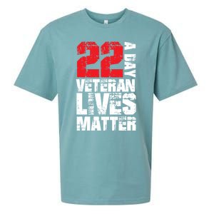 22 A Day Veteran Lives Matter Suicide Awareness Veterans Day Gift Sueded Cloud Jersey T-Shirt