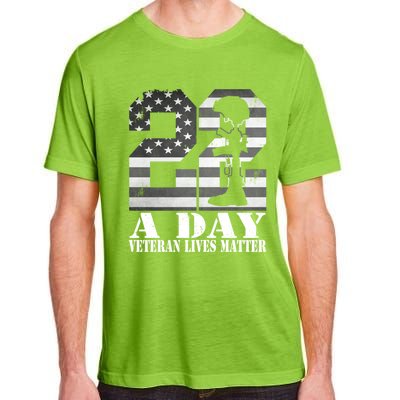 22 A Day Veteran Lives Matter American Flag Military Veteran Great Gift Adult ChromaSoft Performance T-Shirt