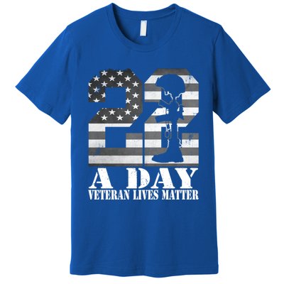 22 A Day Veteran Lives Matter American Flag Military Veteran Great Gift Premium T-Shirt